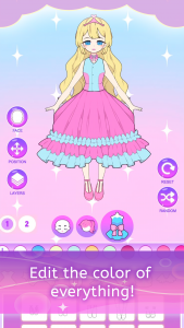 اسکرین شات 5 بازی Princess Girl Dress up doll