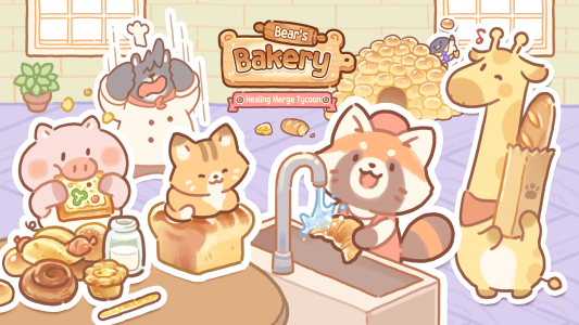 اسکرین شات 1 بازی Bear Bakery - Cooking Tycoon