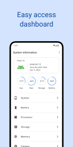 اسکرین شات 1 برنامه System information