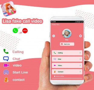 اسکرین شات برنامه lisa Fake call - blackPink live video 1