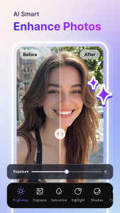 اسکرین شات 1 برنامه PicMa: AI Video&Photo Enhancer