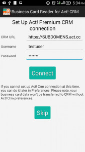 اسکرین شات برنامه Business Card Reader for Act! CRM 6