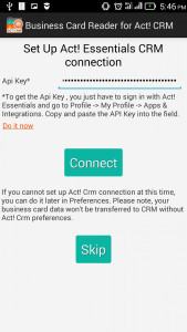 اسکرین شات برنامه Business Card Reader for Act! CRM 5
