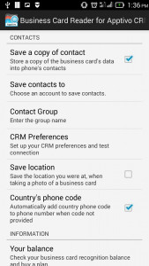 اسکرین شات برنامه Business Card Reader for Apptivo CRM 7