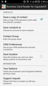 اسکرین شات برنامه Business Card Reader for Capsule CRM 6