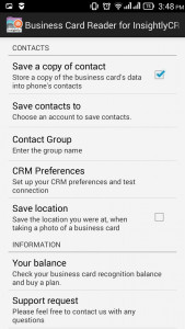 اسکرین شات برنامه Business Card Reader for Insightly CRM 6