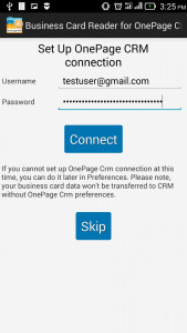 اسکرین شات برنامه Business Card Reader for OnePage CRM 2