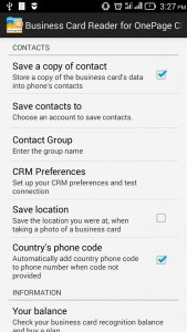 اسکرین شات برنامه Business Card Reader for OnePage CRM 5