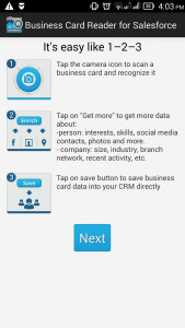 اسکرین شات برنامه Business Card Reader for Salesforce CRM 2