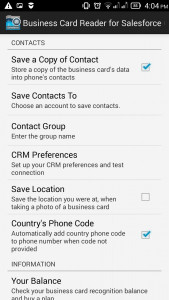 اسکرین شات برنامه Business Card Reader for Salesforce CRM 6