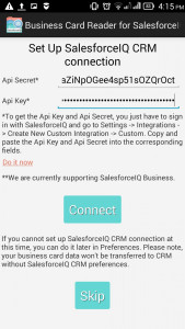 اسکرین شات برنامه Business Card Reader for SalesforceIQ CRM 5