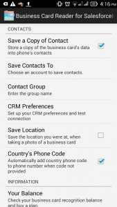 اسکرین شات برنامه Business Card Reader for SalesforceIQ CRM 6