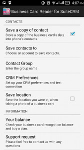 اسکرین شات برنامه Business Card Reader for SuiteCRM 5