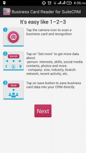 اسکرین شات برنامه Business Card Reader for SuiteCRM 2