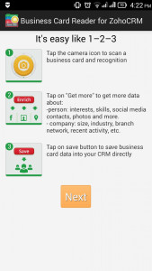 اسکرین شات برنامه Business Card Reader for Zoho CRM 8