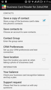 اسکرین شات برنامه Business Card Reader for Zoho CRM 4