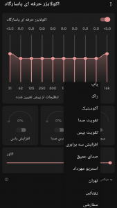 اسکرین شات برنامه اکولایزر حرفه ای پاسارگاد(افزایش صدا) 3