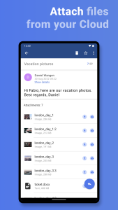 اسکرین شات 5 برنامه mail.com: Email app & Cloud
