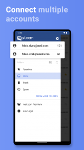 اسکرین شات 3 برنامه mail.com: Email app & Cloud