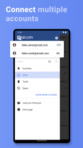 اسکرین شات برنامه mail.com: Mail app & Cloud 3