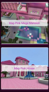 اسکرین شات بازی Pink house with furniture. Craft maps and mods 8