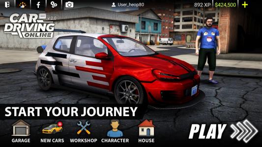 اسکرین شات 2 بازی Car Driving Online: Race World
