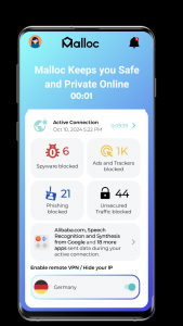 اسکرین شات برنامه Malloc Privacy & Security VPN 3