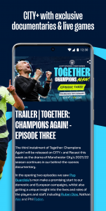 اسکرین شات برنامه Manchester City Official App 3