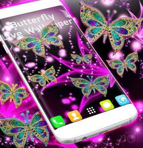 اسکرین شات برنامه Live Wallpaper With Butterflies 4