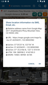 اسکرین شات 3 برنامه Map coordinate