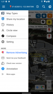 اسکرین شات 1 برنامه Map coordinate
