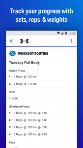 اسکرین شات برنامه Map My Fitness Workout Trainer 3