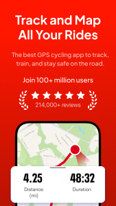 اسکرین شات 1 برنامه Map My Ride With GPS Tracker
