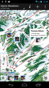اسکرین شات برنامه GPS on ski map 1