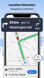 اسکرین شات 2 برنامه Map Navigation & Live Traffic