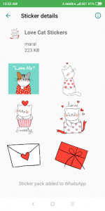 اسکرین شات برنامه WAStickerApps Cat Stickers For WhatsApp 6
