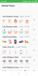 اسکرین شات برنامه WAStickerApps Cat Stickers For WhatsApp 1