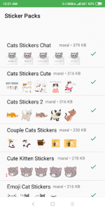 اسکرین شات برنامه WAStickerApps Cat Stickers For WhatsApp 2