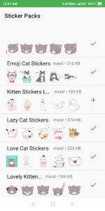اسکرین شات برنامه WAStickerApps Cat Stickers For WhatsApp 3