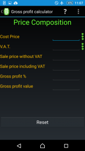 اسکرین شات برنامه Gross profit margin calculator 2
