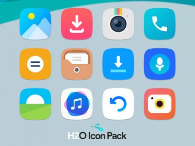 اسکرین شات برنامه H2O Free Icon Pack 3