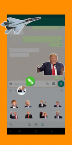 اسکرین شات برنامه World Leaders Sticker Pack 1