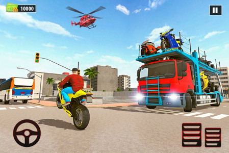 اسکرین شات بازی Moto Bike Transport Truck 3