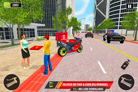 اسکرین شات بازی Bike Pizza Delivery: Food Game 2