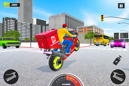 اسکرین شات بازی Bike Pizza Delivery: Food Game 1