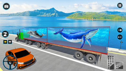 اسکرین شات بازی Sea Animal Transport Truck 3D 3