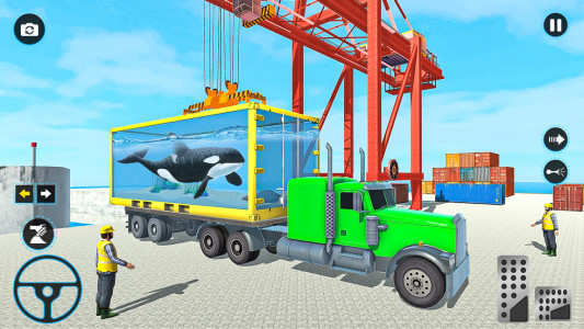 اسکرین شات بازی Sea Animal Transport Truck 3D 2