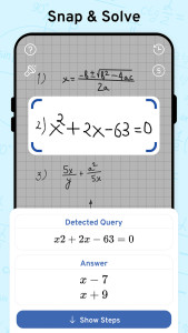 اسکرین شات 1 برنامه AI Math Scanner- Math Solution
