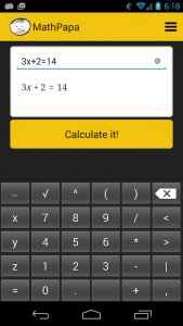 اسکرین شات برنامه MathPapa - Algebra Calculator 1