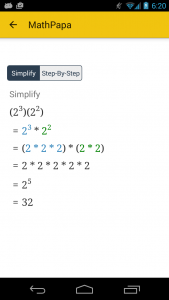 اسکرین شات برنامه MathPapa - Algebra Calculator 5